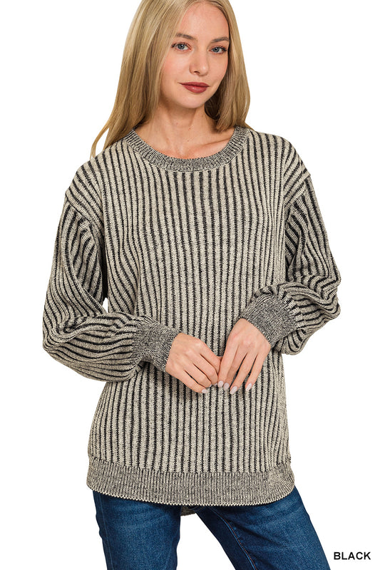 Black Two Tone Sweater
