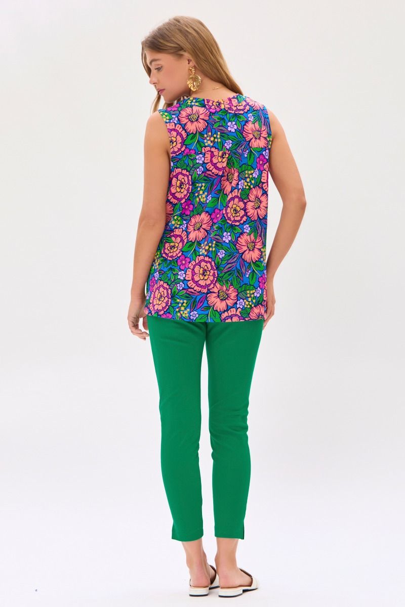 Coral Flower Print Lizzy Tank