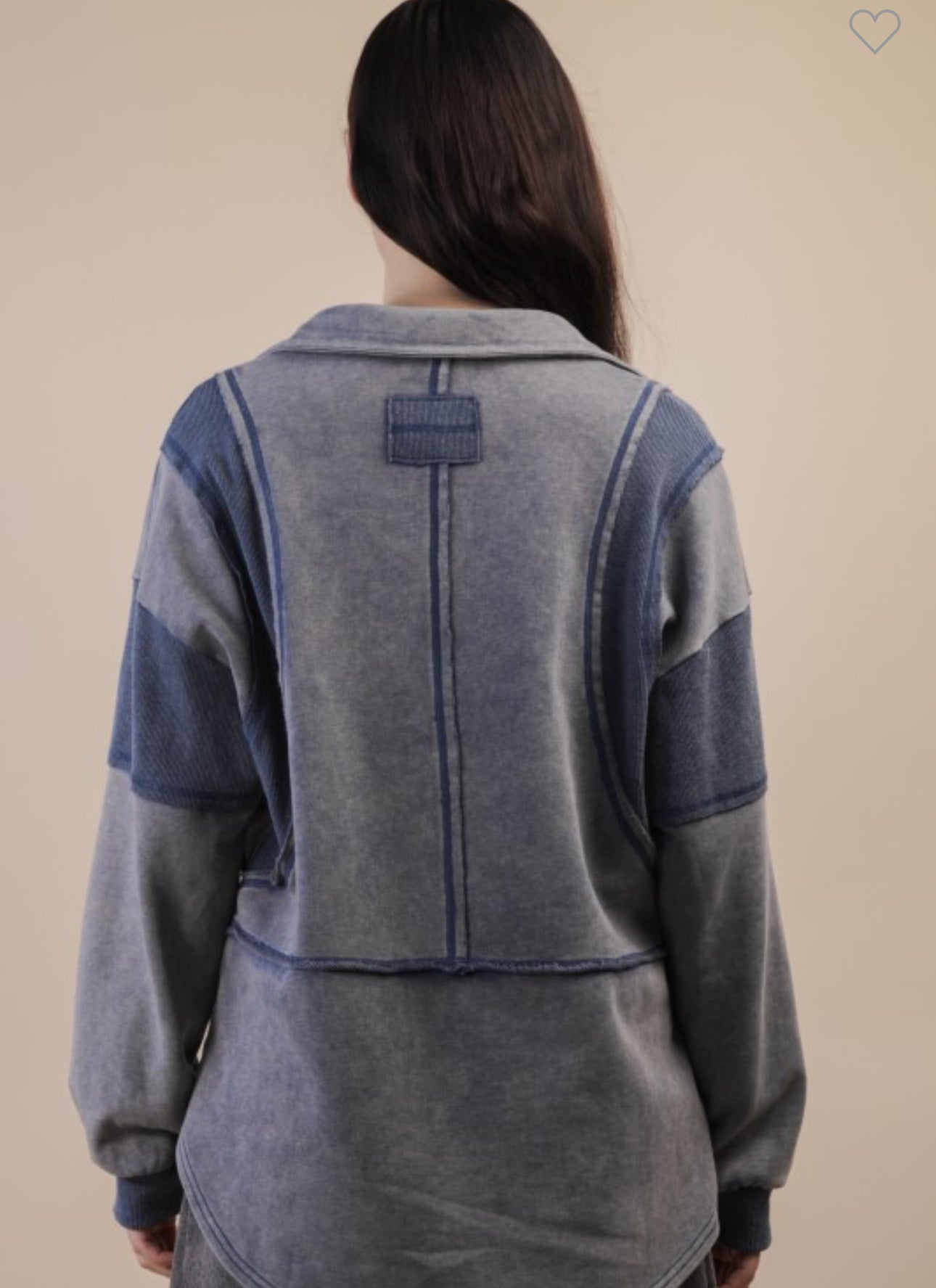 Denim Blue Oversized Top