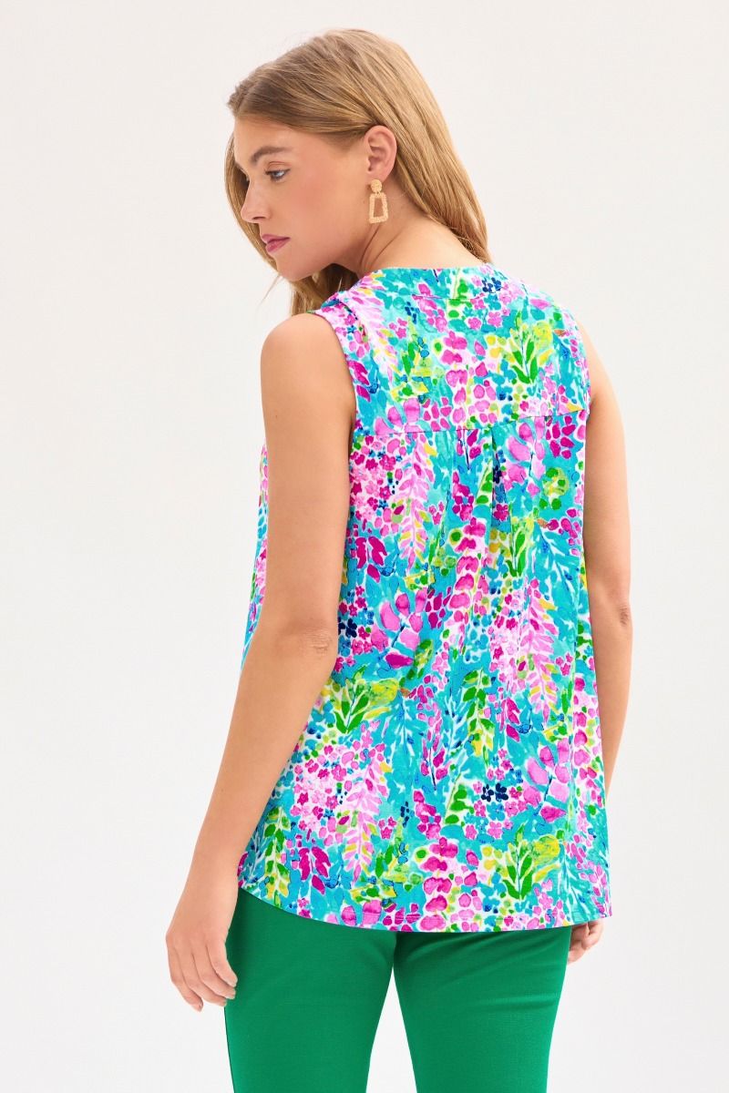 Mint Print Lizzy Tank