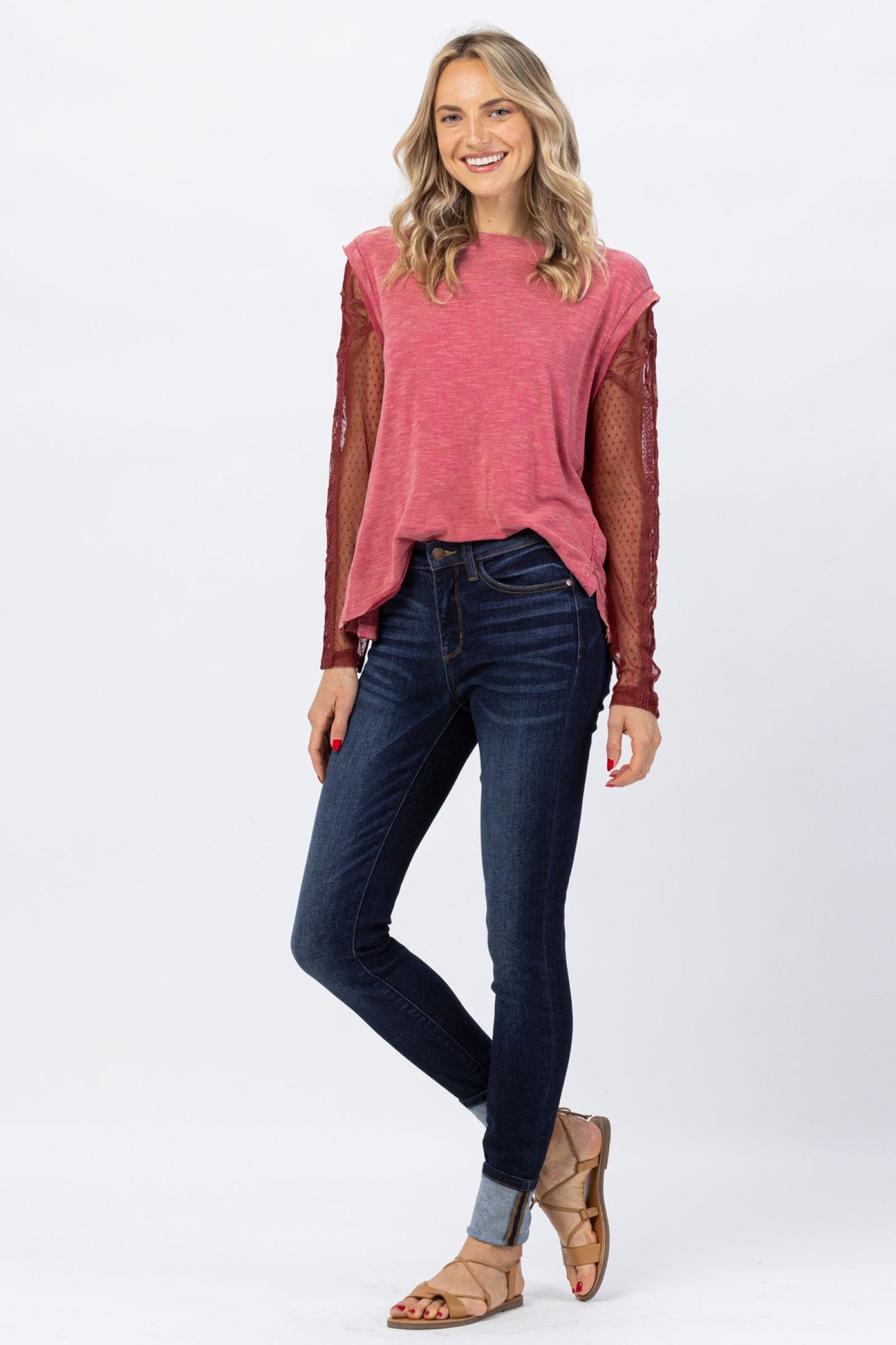 Judy Blue Mid Rise Long Inseam Jeans
