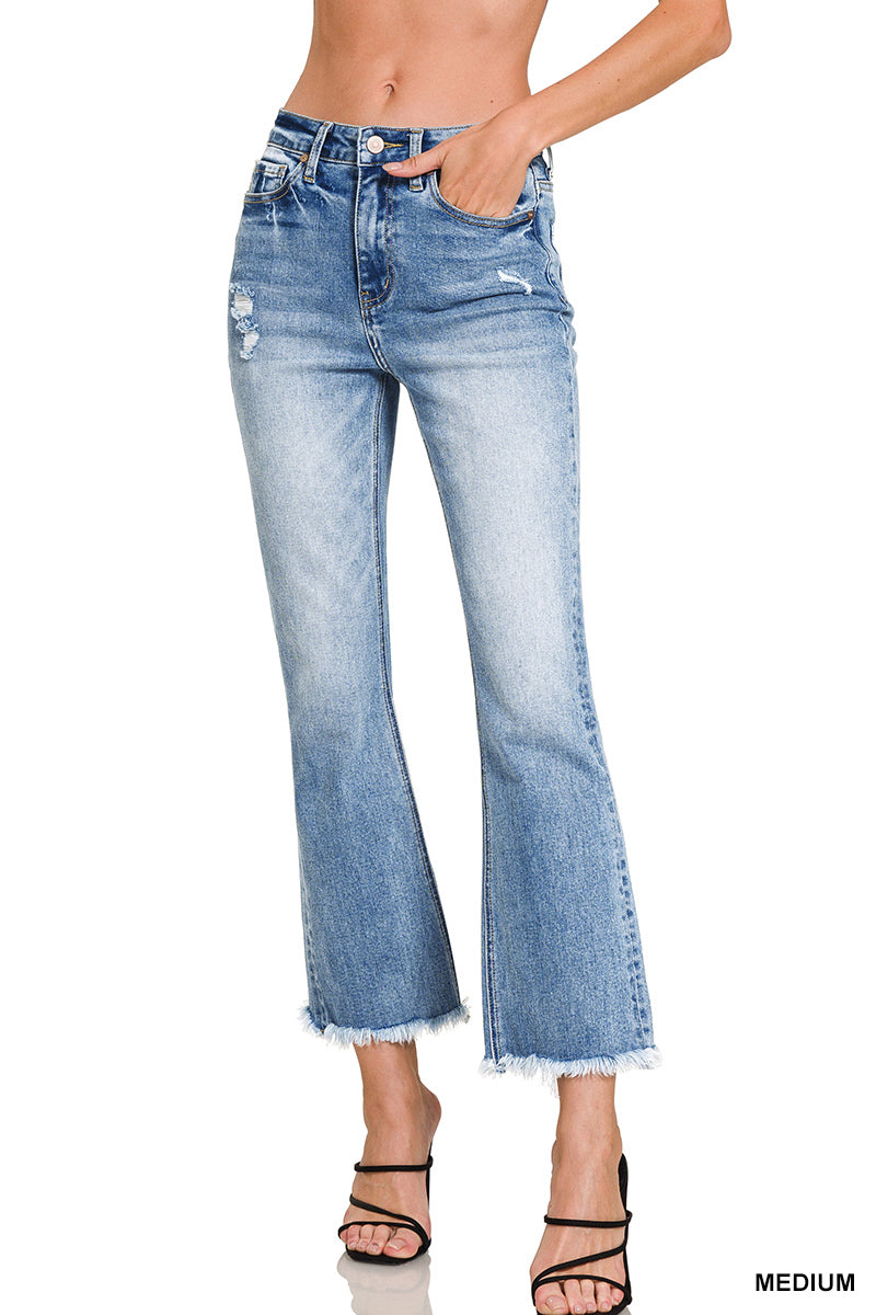 Medium Wash High Rise Straight Denim