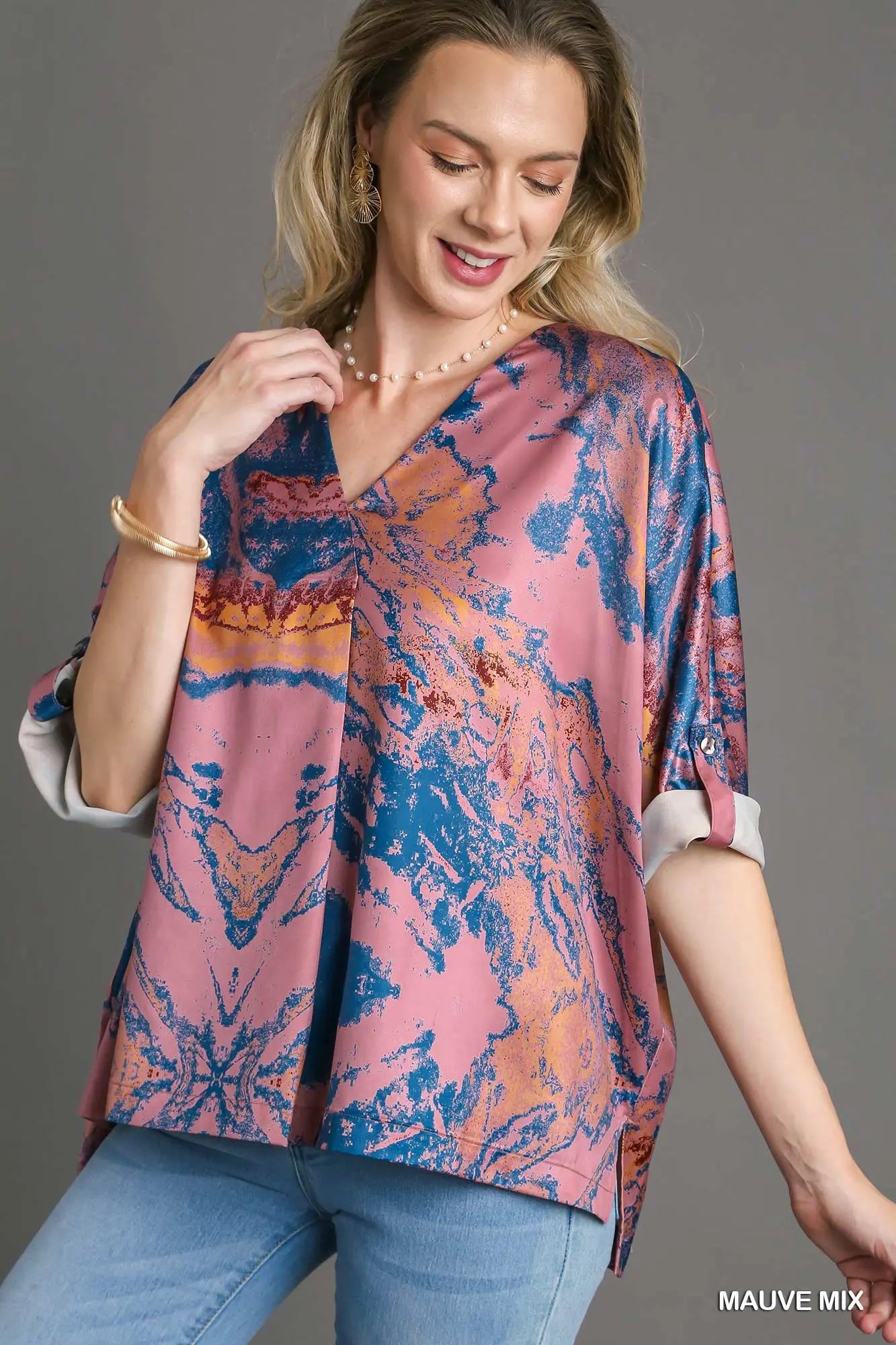 Marble Batwing Top