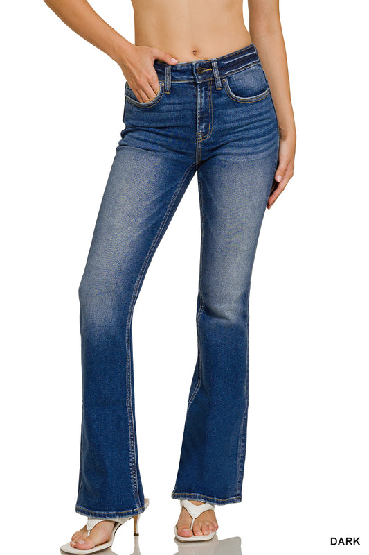 Dark Wash Mid Rise Bootcut Denim