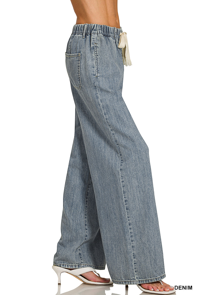 Wide Leg Drawstring Pants