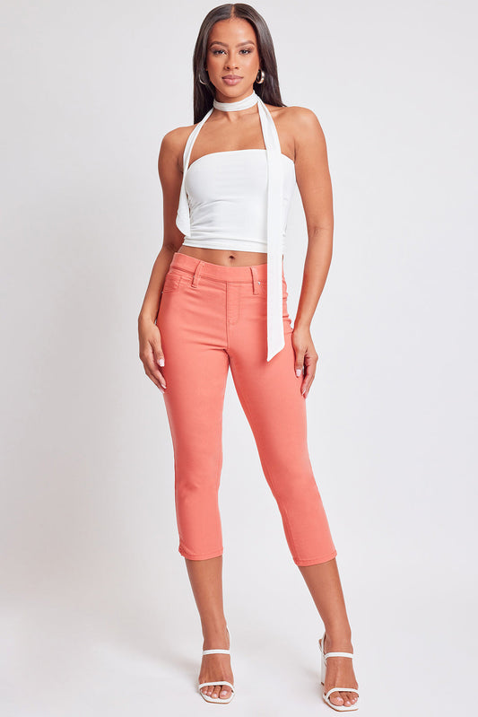 Melon Hyperstretch Pull On Capri