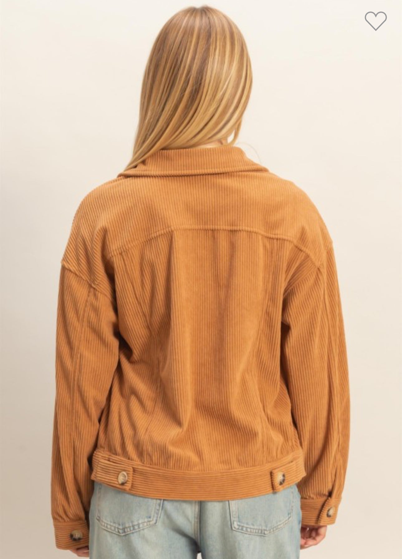 Camel Corduroy Shacket