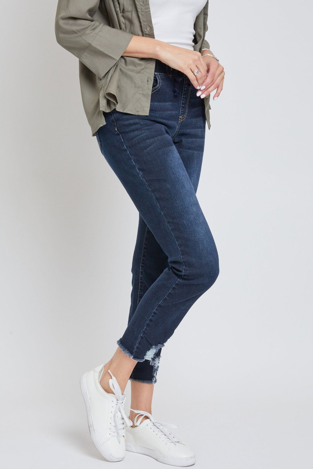 High Rise Dark Wash Joggers