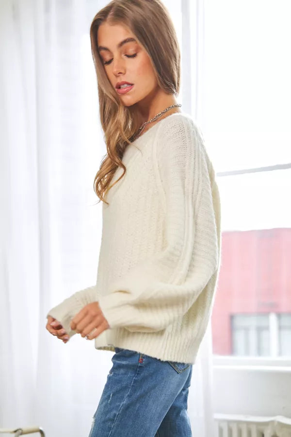 Slouchy Pullover Sweater Top