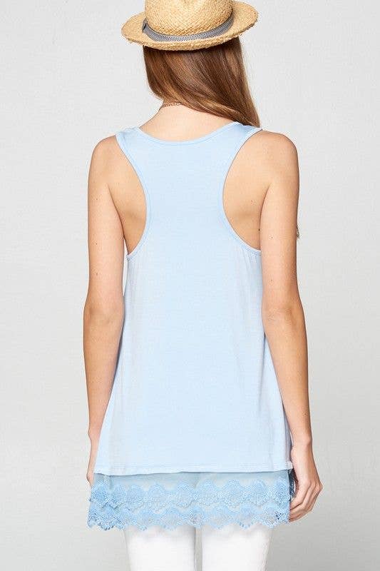 Lace Extender Tunic Top: Coco