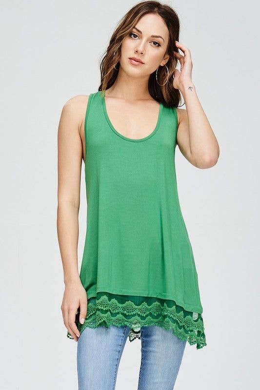 Lace Extender Tunic Top: Coco