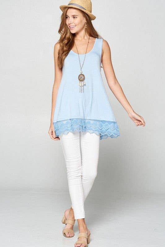 Lace Extender Tunic Top: Coco