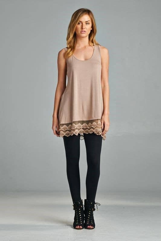 Lace Extender Tunic Top: Coco