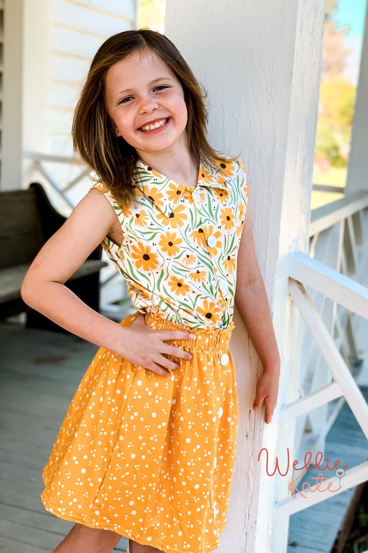 Black Eyed Susan Skirt Set
