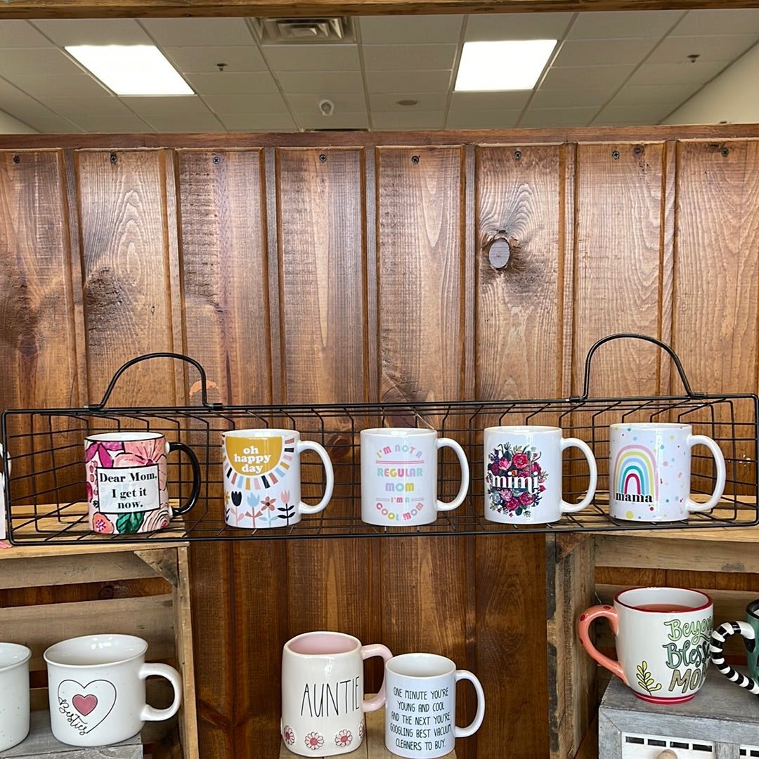 Black Long Wall Basket (PINK)