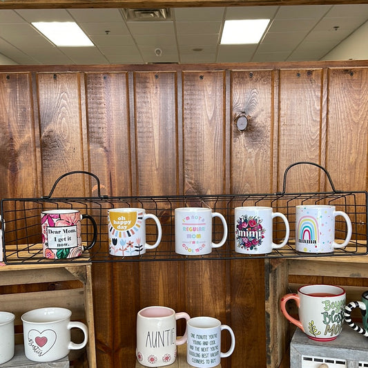 Black Long Wall Basket (PINK)