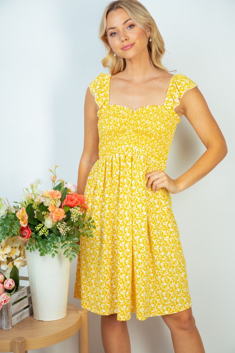 Yellow Smock Body Dress