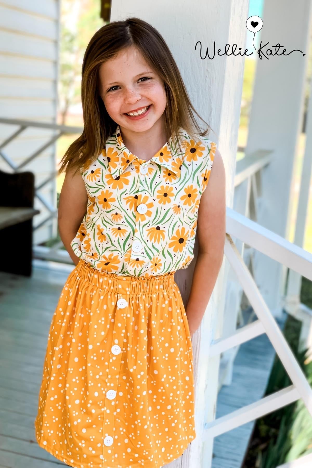 Black Eyed Susan Skirt Set