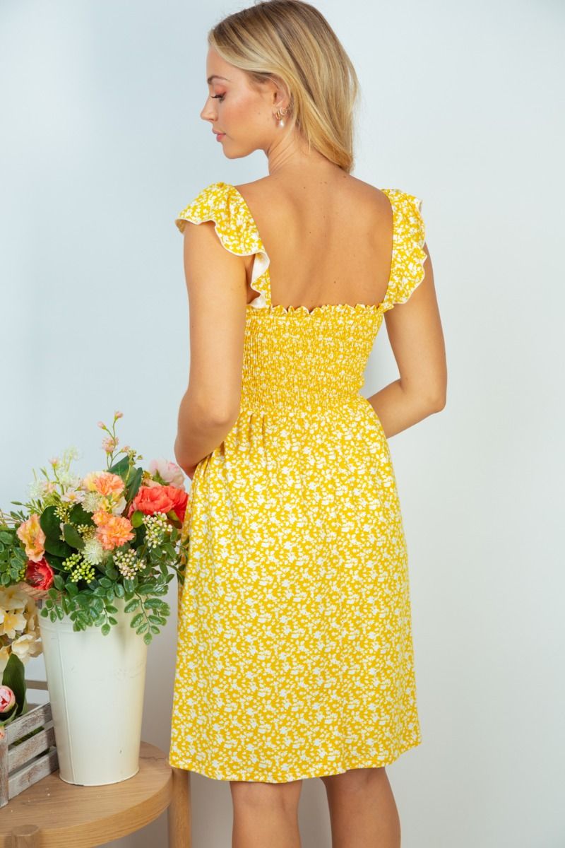 Yellow Smock Body Dress