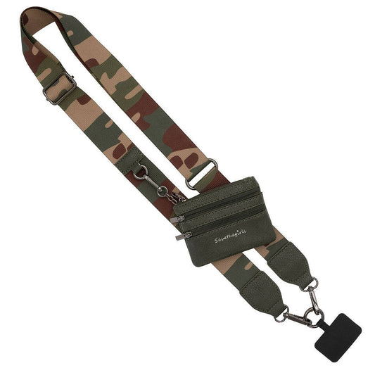 Clip & Go Strap with Pouch - Fun Patterns: Green Camo