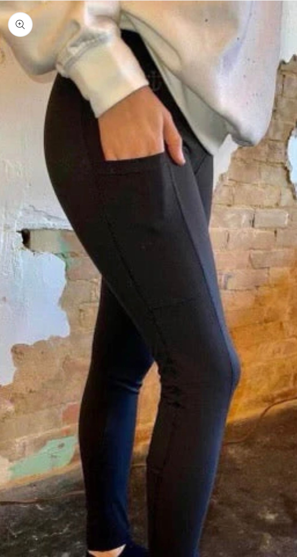 Black Pocket Full Length Leggings