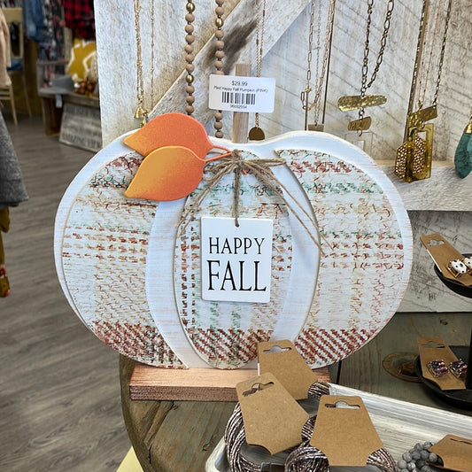 Plaid Happy Fall Pumpkin (PINK)
