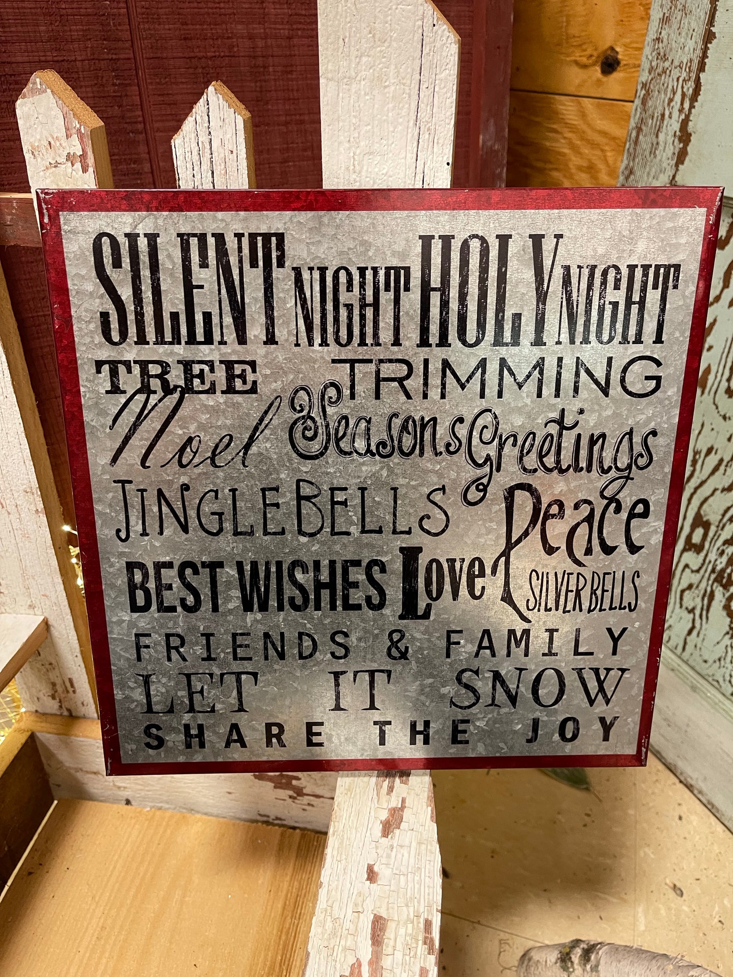 Silent Night Galv Sign (PINK)